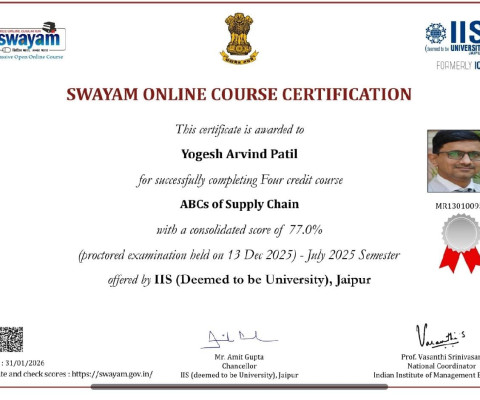  SWAYAM Online Certification ABC 's Of Supply Chain