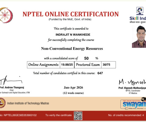 NPTEL SWAYAM CERTIFICATE