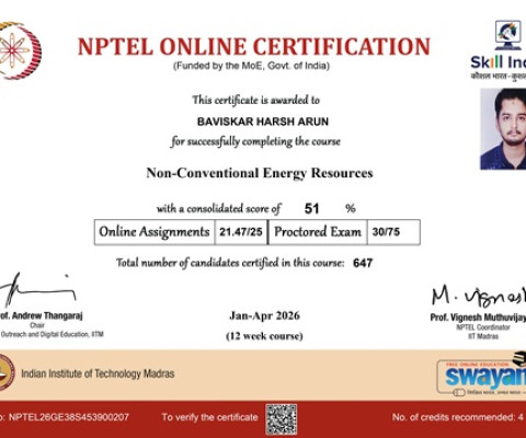 NPTEL SWAYAM CERTIFICATE