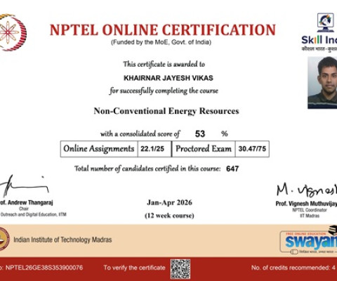 NPTEL SWAYAM CERTIFICATE