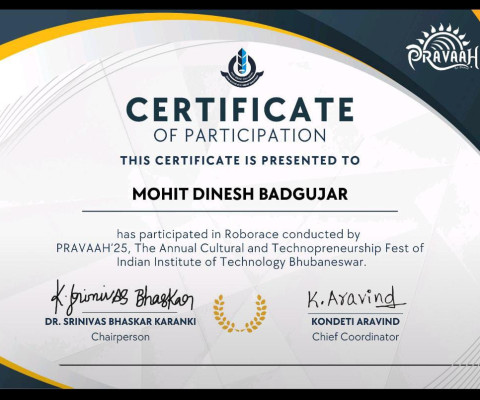 PRAVAH-25 Roborace IIT Bhuwaneshwar